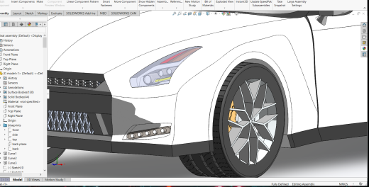 NISSAN GTR汽车曲面造型缩略图